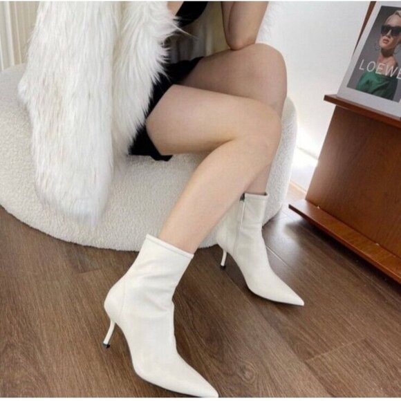 AUTHENTIC Raye Leather Boot in white Size 7.5 - Picture 13 of 13